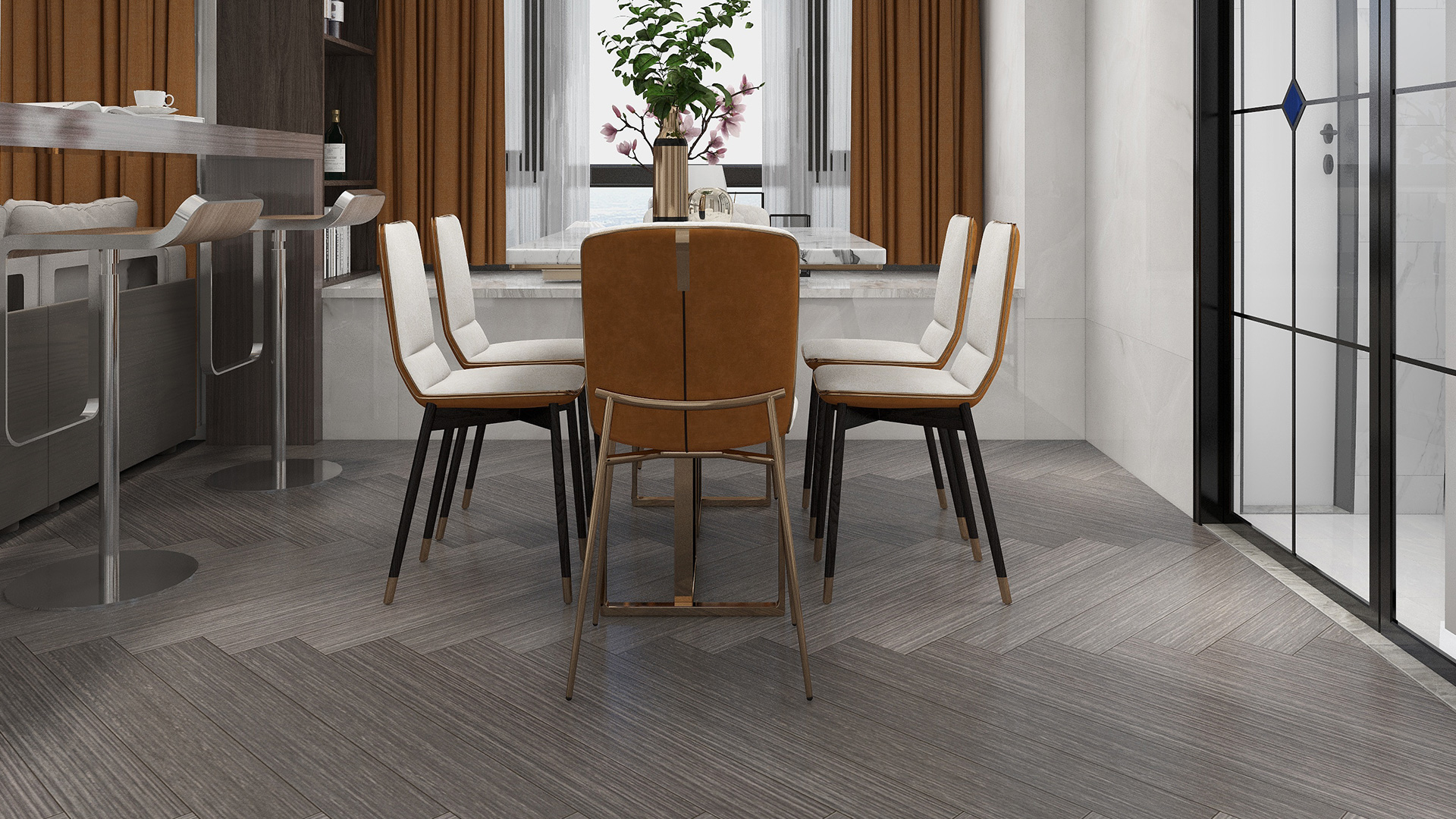 比利时par-ky高科技实木复合地板,银灰桦木拼花